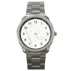 White Marble Tiles Rock Stone Statues Sport Metal Watch by Nexatart