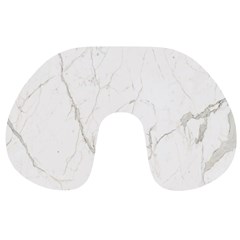 White Marble Tiles Rock Stone Statues Travel Neck Pillows by Nexatart