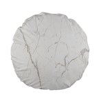 White Marble Tiles Rock Stone Statues Standard 15  Premium Flano Round Cushions Front