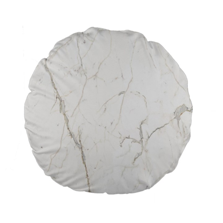 White Marble Tiles Rock Stone Statues Standard 15  Premium Flano Round Cushions