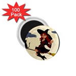 Witch Witchcraft Broomstick Broom 1.75  Magnets (100 pack)  Front