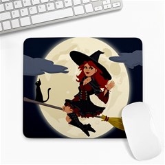 Witch Witchcraft Broomstick Broom Large Mousepads by Nexatart