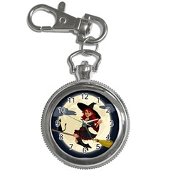 Witch Witchcraft Broomstick Broom Key Chain Watches by Nexatart