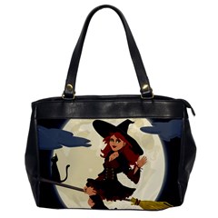 Witch Witchcraft Broomstick Broom Office Handbags by Nexatart