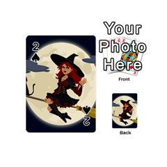 Witch Witchcraft Broomstick Broom Playing Cards 54 (mini)  by Nexatart