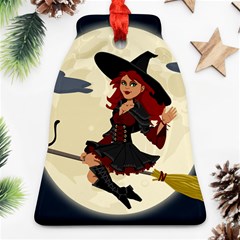 Witch Witchcraft Broomstick Broom Ornament (bell) by Nexatart