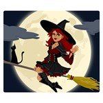 Witch Witchcraft Broomstick Broom Double Sided Flano Blanket (Small)  50 x40  Blanket Front