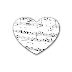 Abuse Background Monochrome My Bits Heart Coaster (4 Pack)  by Nexatart