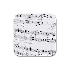 Abuse Background Monochrome My Bits Rubber Square Coaster (4 Pack)  by Nexatart