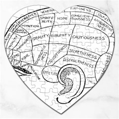 Brain Chart Diagram Face Fringe Jigsaw Puzzle (heart) by Nexatart