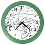 Brain Chart Diagram Face Fringe Color Wall Clocks Front