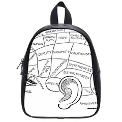 Brain Chart Diagram Face Fringe School Bag (small) by Nexatart