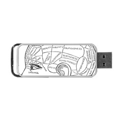 Brain Chart Diagram Face Fringe Portable Usb Flash (one Side) by Nexatart