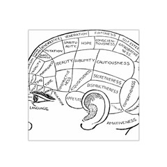 Brain Chart Diagram Face Fringe Satin Bandana Scarf by Nexatart