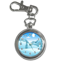 Landscape Winter Ice Cold Xmas Key Chain Watches by Nexatart