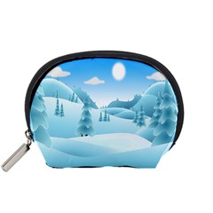 Landscape Winter Ice Cold Xmas Accessory Pouches (small) 