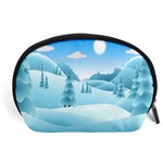 Landscape Winter Ice Cold Xmas Accessory Pouches (Large)  Front