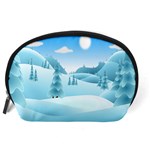 Landscape Winter Ice Cold Xmas Accessory Pouches (Large)  Back