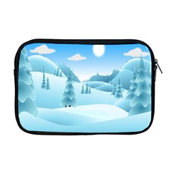 Landscape Winter Ice Cold Xmas Apple Macbook Pro 17  Zipper Case by Nexatart