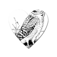 Animal Bird Forest Nature Owl Heart Magnet by Nexatart