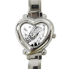 Animal Bird Forest Nature Owl Heart Italian Charm Watch by Nexatart