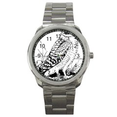 Animal Bird Forest Nature Owl Sport Metal Watch by Nexatart