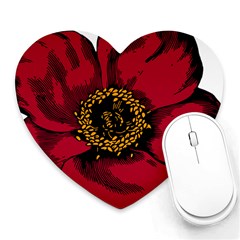 Floral Flower Petal Plant Heart Mousepads by Nexatart