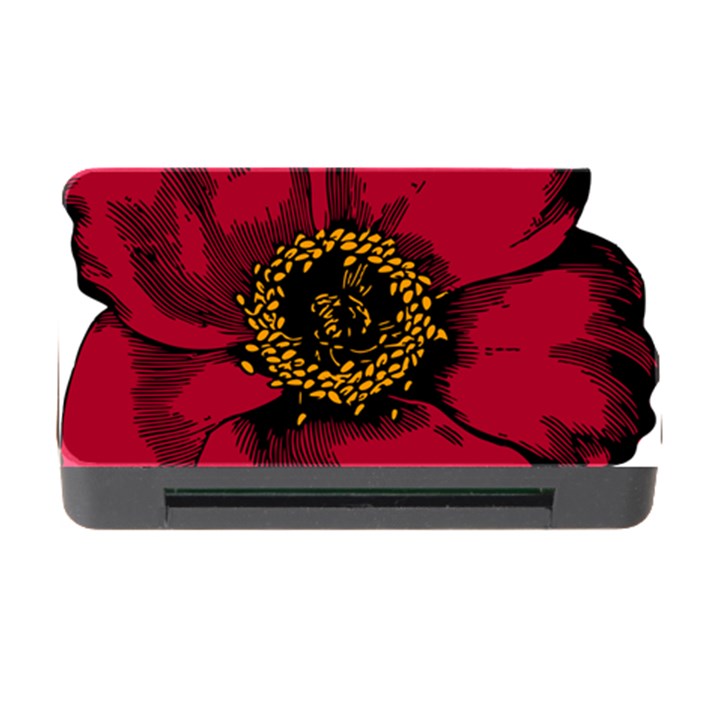 Floral Flower Petal Plant Memory Card Reader with CF