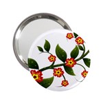 Flower Branch Nature Leaves Plant 2.25  Handbag Mirrors Front