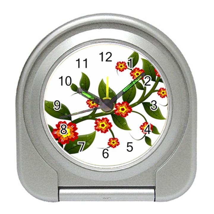 Flower Branch Nature Leaves Plant Travel Alarm Clocks