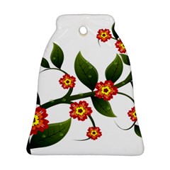 Flower Branch Nature Leaves Plant Ornament (bell) by Nexatart