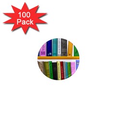 Shelf Books Library Reading 1  Mini Magnets (100 Pack)  by Nexatart