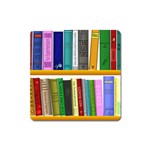 Shelf Books Library Reading Square Magnet Front