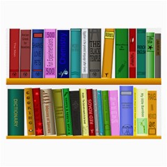 Shelf Books Library Reading Large Glasses Cloth (2-side) by Nexatart