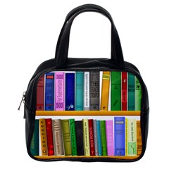 Shelf Books Library Reading Classic Handbags (one Side) by Nexatart