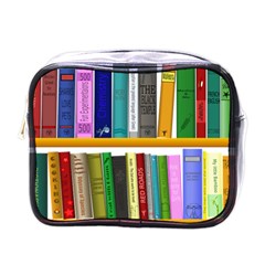 Shelf Books Library Reading Mini Toiletries Bags by Nexatart