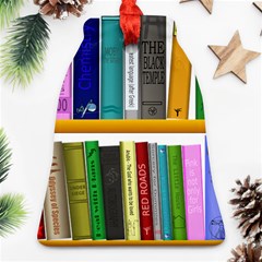 Shelf Books Library Reading Ornament (bell) by Nexatart