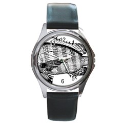 Animal Fish Ocean Sea Round Metal Watch by Nexatart