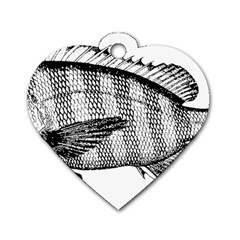 Animal Fish Ocean Sea Dog Tag Heart (one Side)