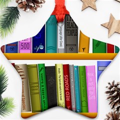 Shelf Books Library Reading Ornament (star) by Nexatart