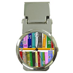 Shelf Books Library Reading Money Clip Watches by Nexatart