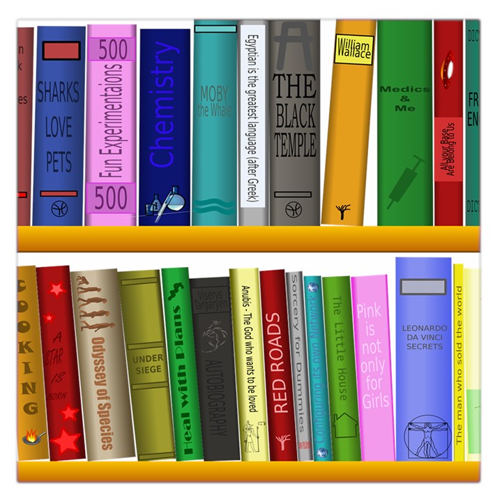 Shelf Books Library Reading Large Satin Scarf (Square)