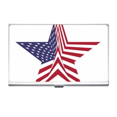 A Star With An American Flag Pattern Business Card Holders