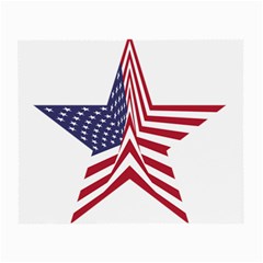 A Star With An American Flag Pattern Small Glasses Cloth (2-side) by Nexatart