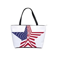 A Star With An American Flag Pattern Shoulder Handbags by Nexatart