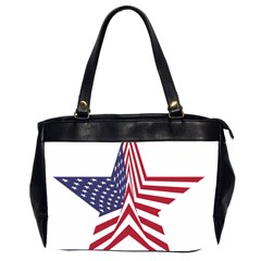 A Star With An American Flag Pattern Office Handbags (2 Sides)  by Nexatart