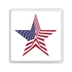 A Star With An American Flag Pattern Memory Card Reader (square)  by Nexatart