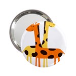 Giraffe Africa Safari Wildlife 2.25  Handbag Mirrors Front