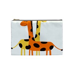 Giraffe Africa Safari Wildlife Cosmetic Bag (medium)  by Nexatart