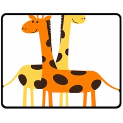 Giraffe Africa Safari Wildlife Fleece Blanket (medium)  by Nexatart